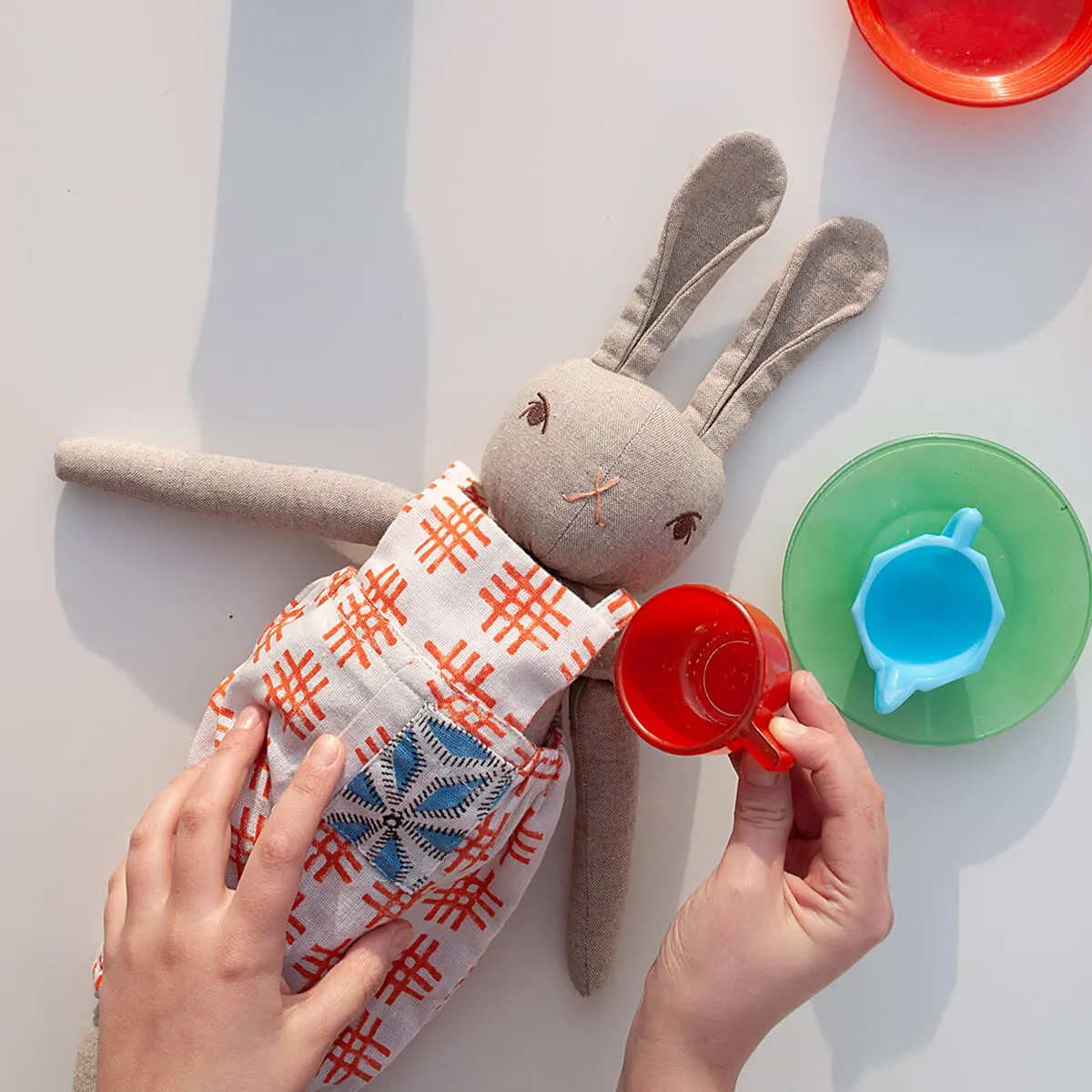 Andie Medium Rabbit in Grey by Polka Dot Club