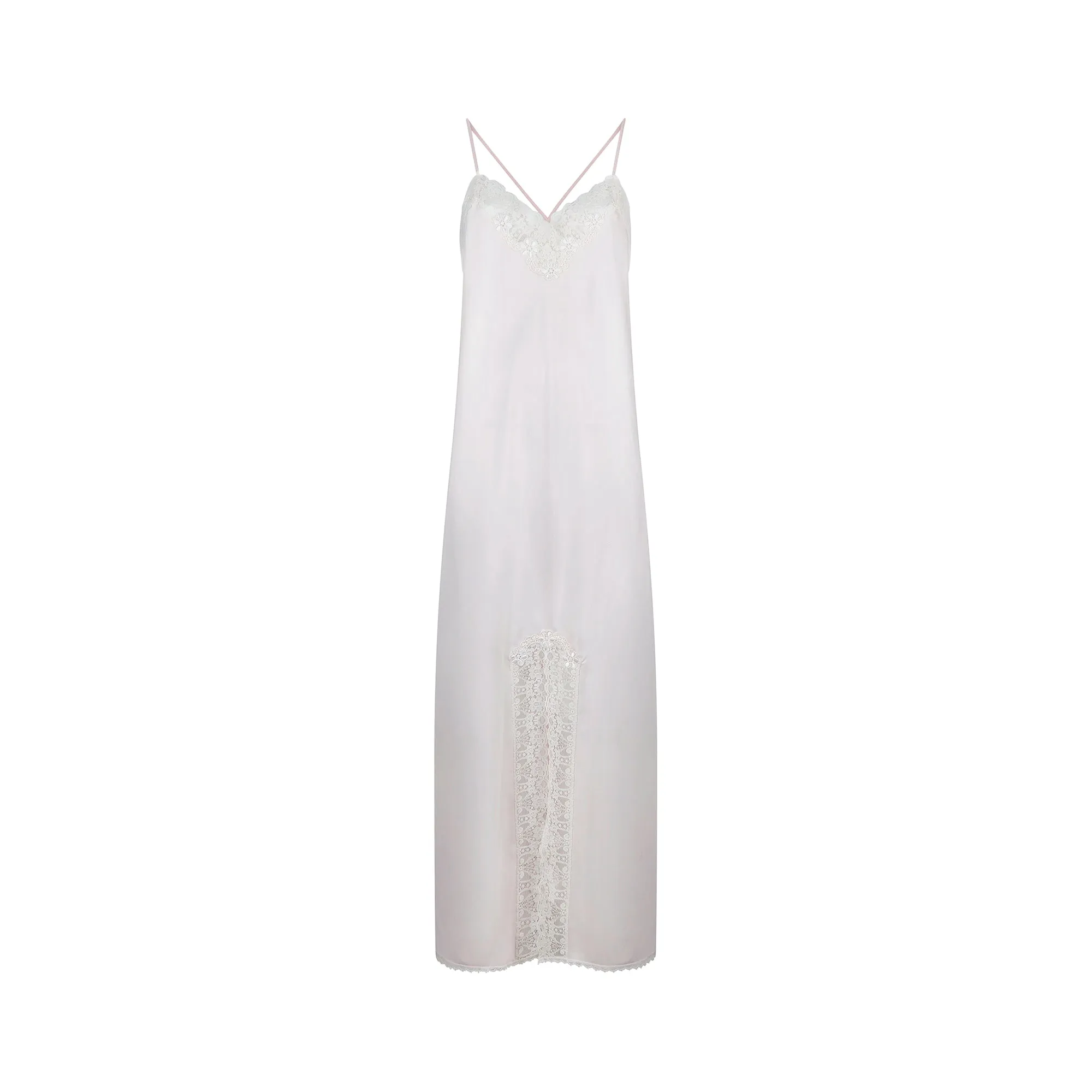 ARCHIVE - 1990s Christian Dior Pink and Lace Slip Dress