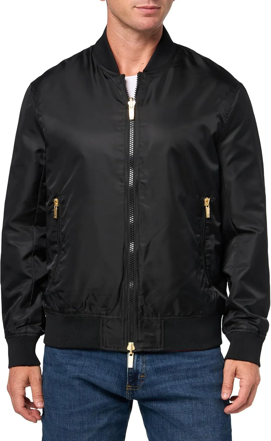Armani Exchange Men's Reversible Snake Graphic Bomber Jacket