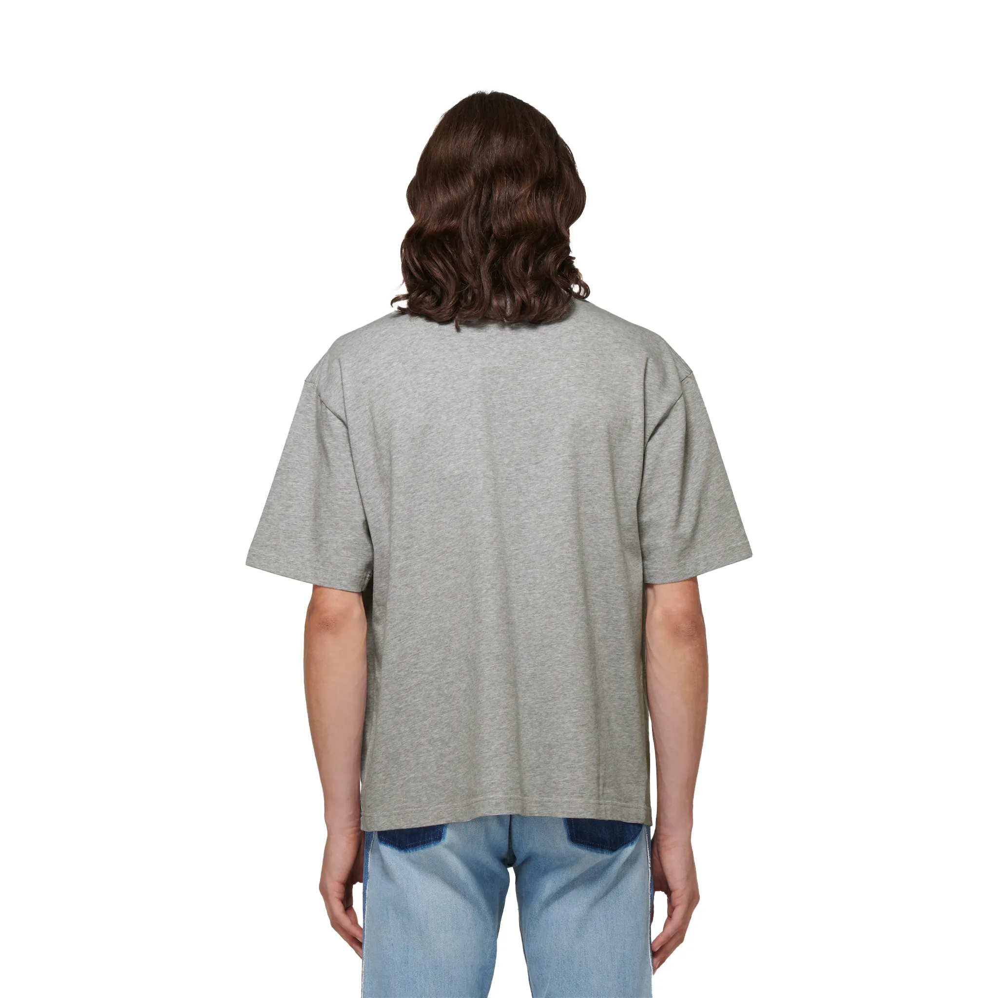 BALENCIAGA BB Text Logo Tee Grey