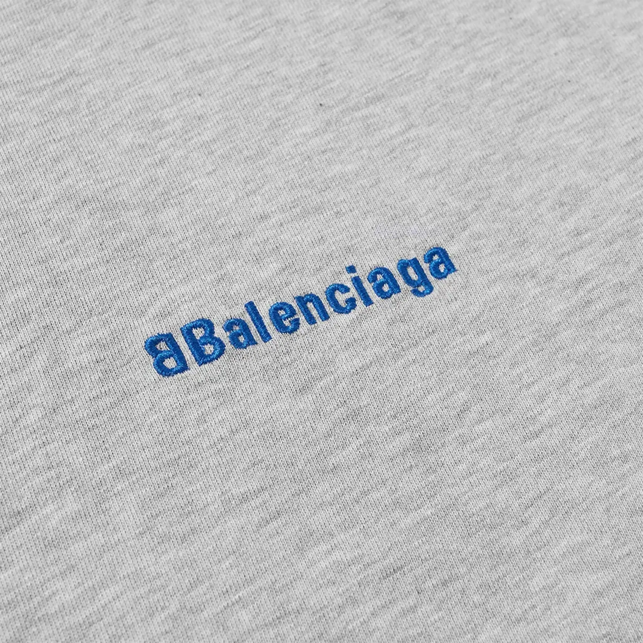BALENCIAGA BB Text Logo Tee Grey