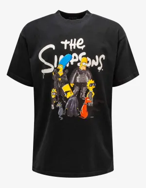Balenciaga Black The Simpsons Print Oversized T-Shirt
