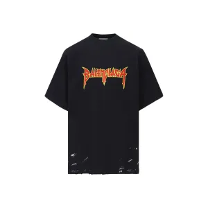 BALENCIAGA Metal Vintage Oversized Tee Black/Multi
