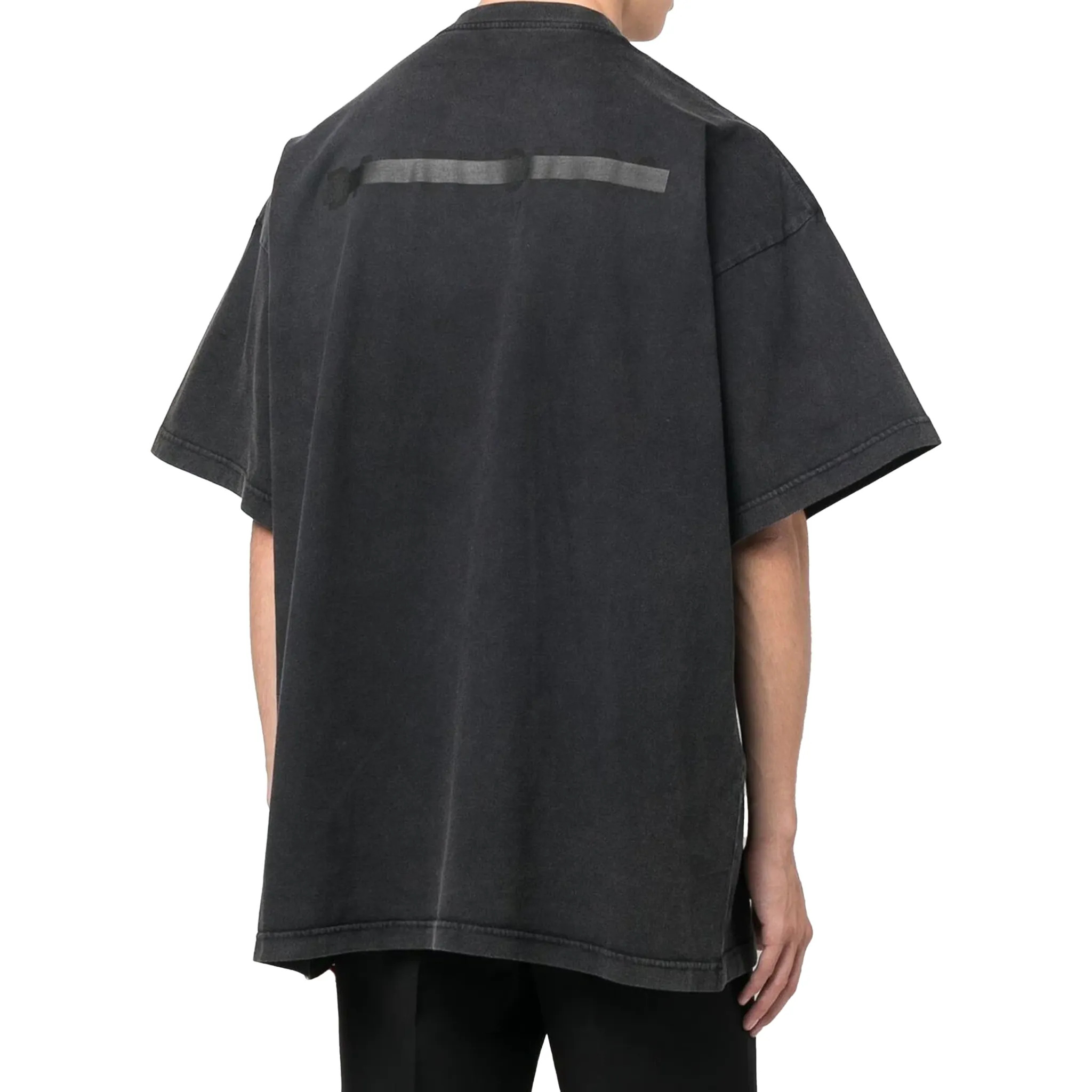 BALENCIAGA Oversized Strike 1917 Print Tee Faded Black