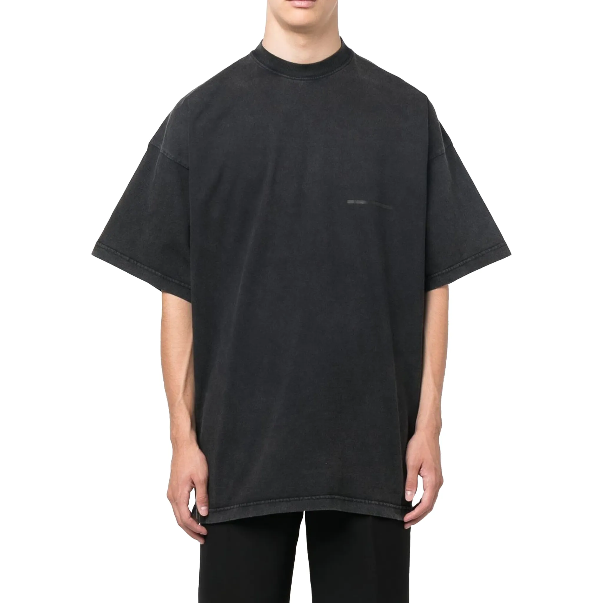 BALENCIAGA Oversized Strike 1917 Print Tee Faded Black