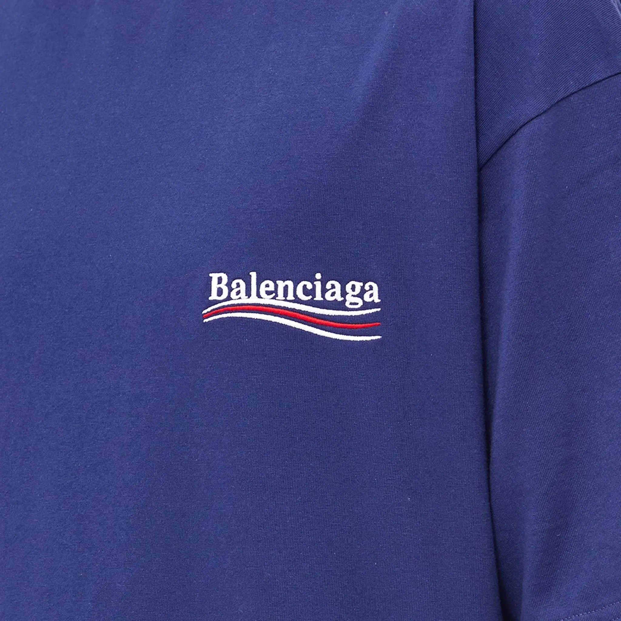 BALENCIAGA Political Campaign Tee Pacific Blue (SS23)
