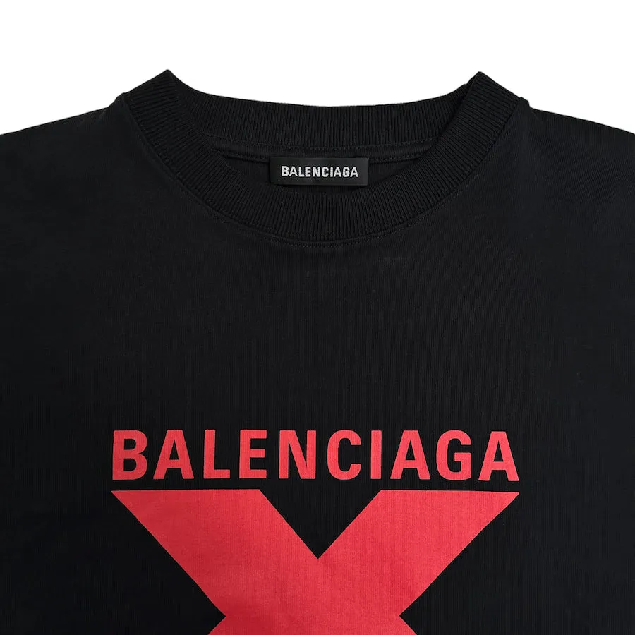 BALENCIAGA "X-RATED" OVERSIZED TEE - BLACK