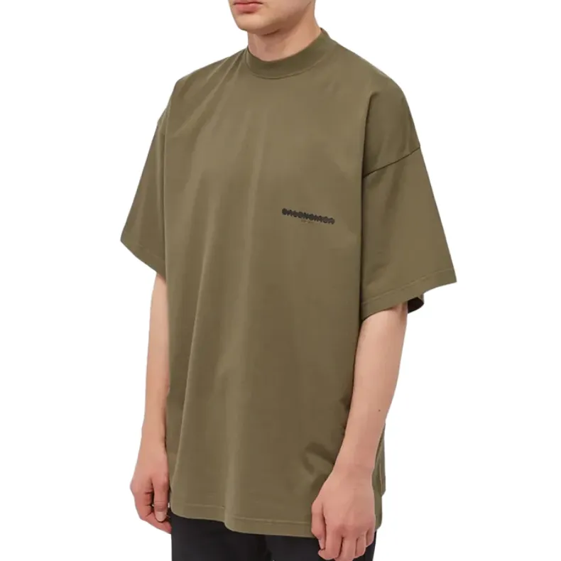 Balenciaga Strike 1917 Oversized Medium Fit Tee Khaki Olive