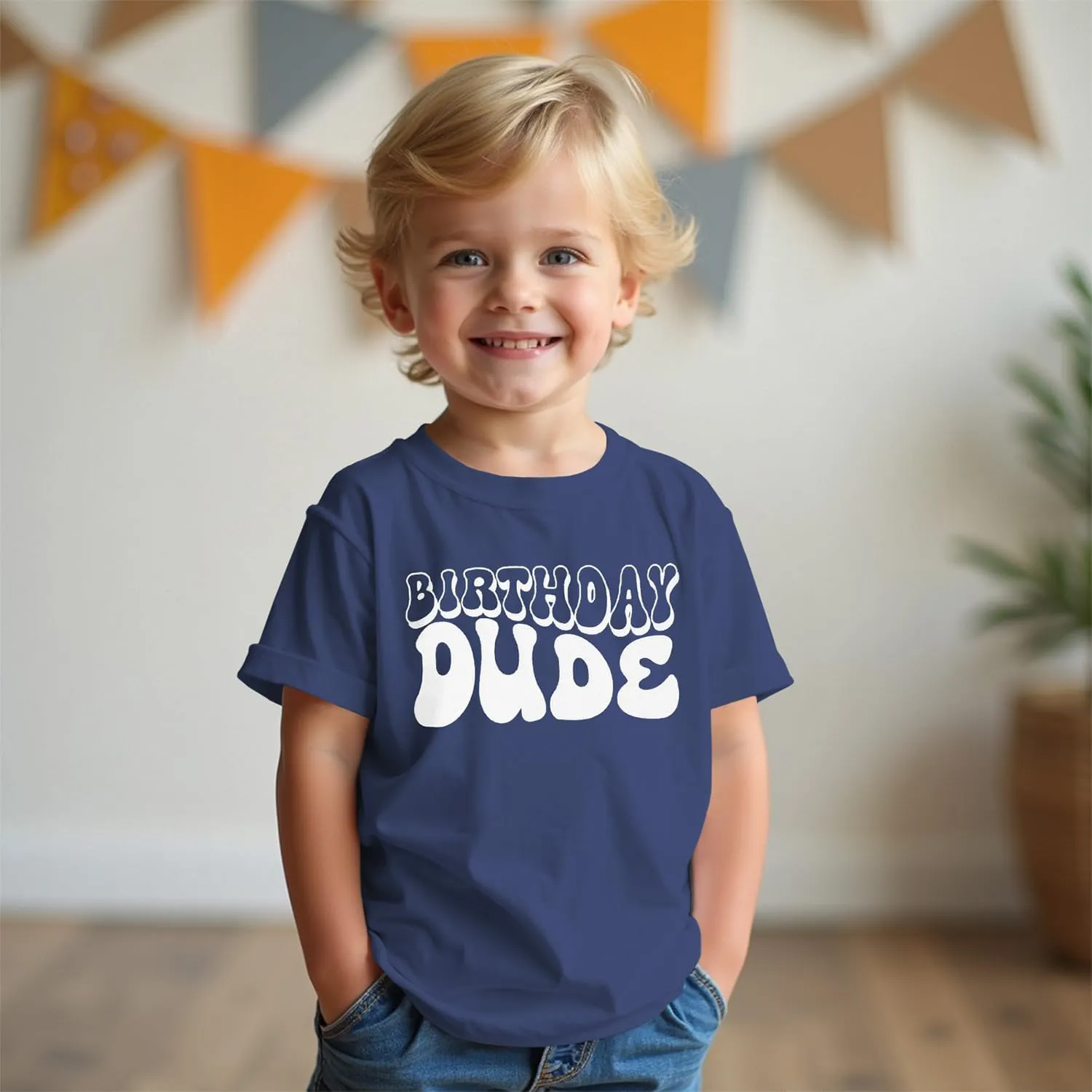Birthday Dude Shirt Toddler Baby Boy Funny Letter Birthday T-Shirt Kids Summer Short Sleeve Party Gifts Tees Top