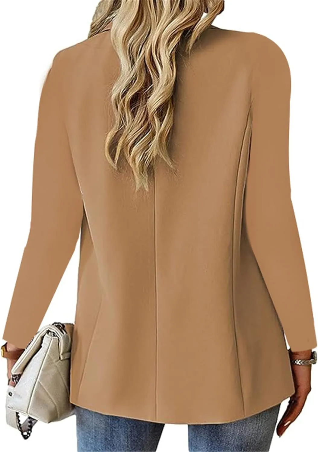 Blazers for Women Business Casual Office Work Suit Jackets Open Front V Neck Blazers One Button Lightweight Jackets