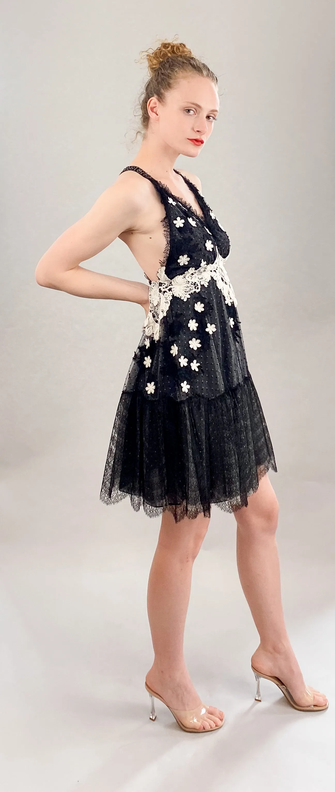 Christian Dior by John Galliano Cruise 2008 Blk/Wht Cocktail Dress