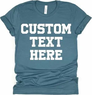 Custom T Shirts Design Your Own with Name or Any Other Text Custom Shirt for Men Women Kids Unisex Cotton