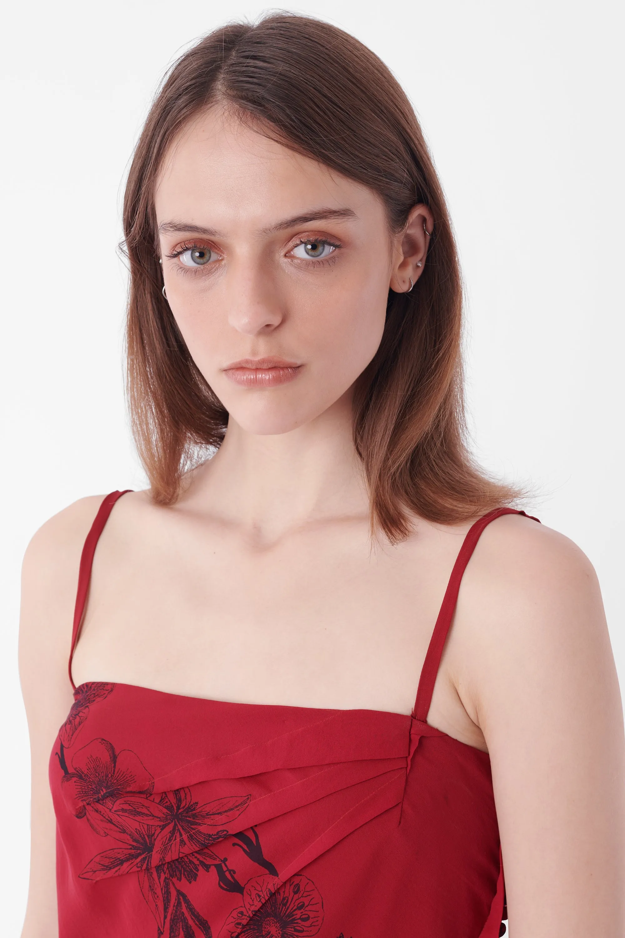 F/W 2006 Runway Burgundy Floral Dress