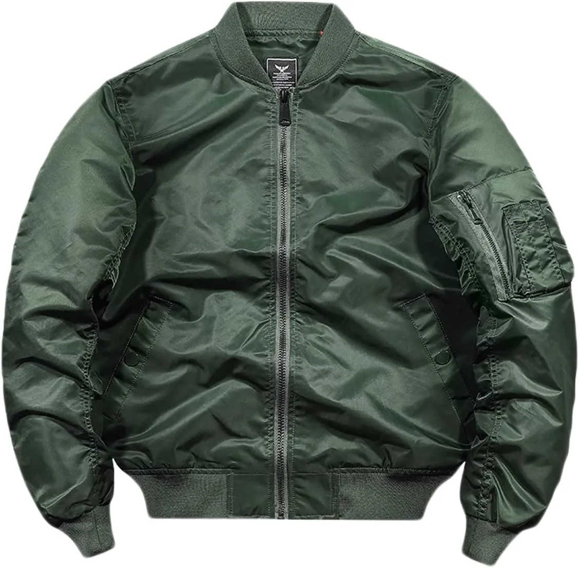 HARGLESMAN Men's Lightweight Warm Bomber Jacket with Zipper Pockets(S-3XL)