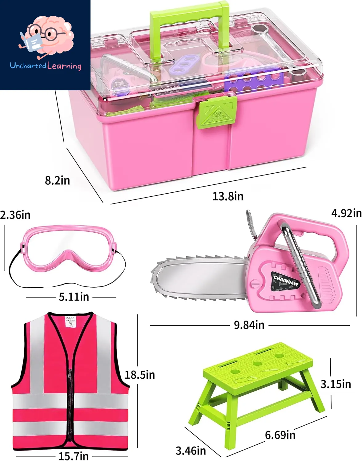 Homeschool Kids Tool Set with Electric Drill & Saw – 54 Pcs