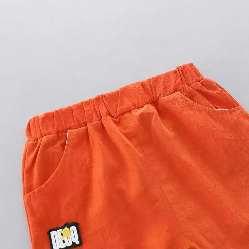 Infants & Toddlers Stand-up Collar Short Sleeve 2 Piece Set
