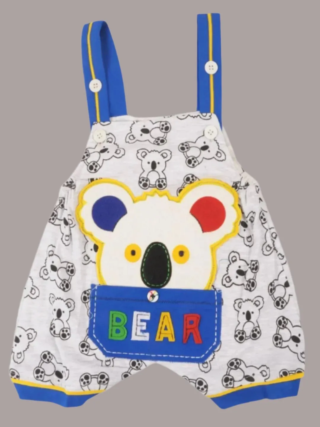 Jaybee Boy’s Cartoon Koala Overalls Set