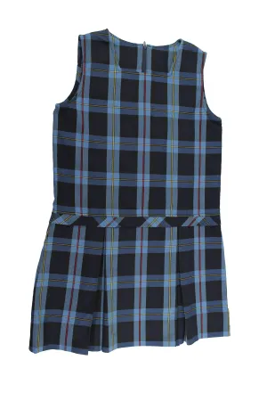 Jumper, Plaid #41 Square Neck Double Box Pleat Skirt