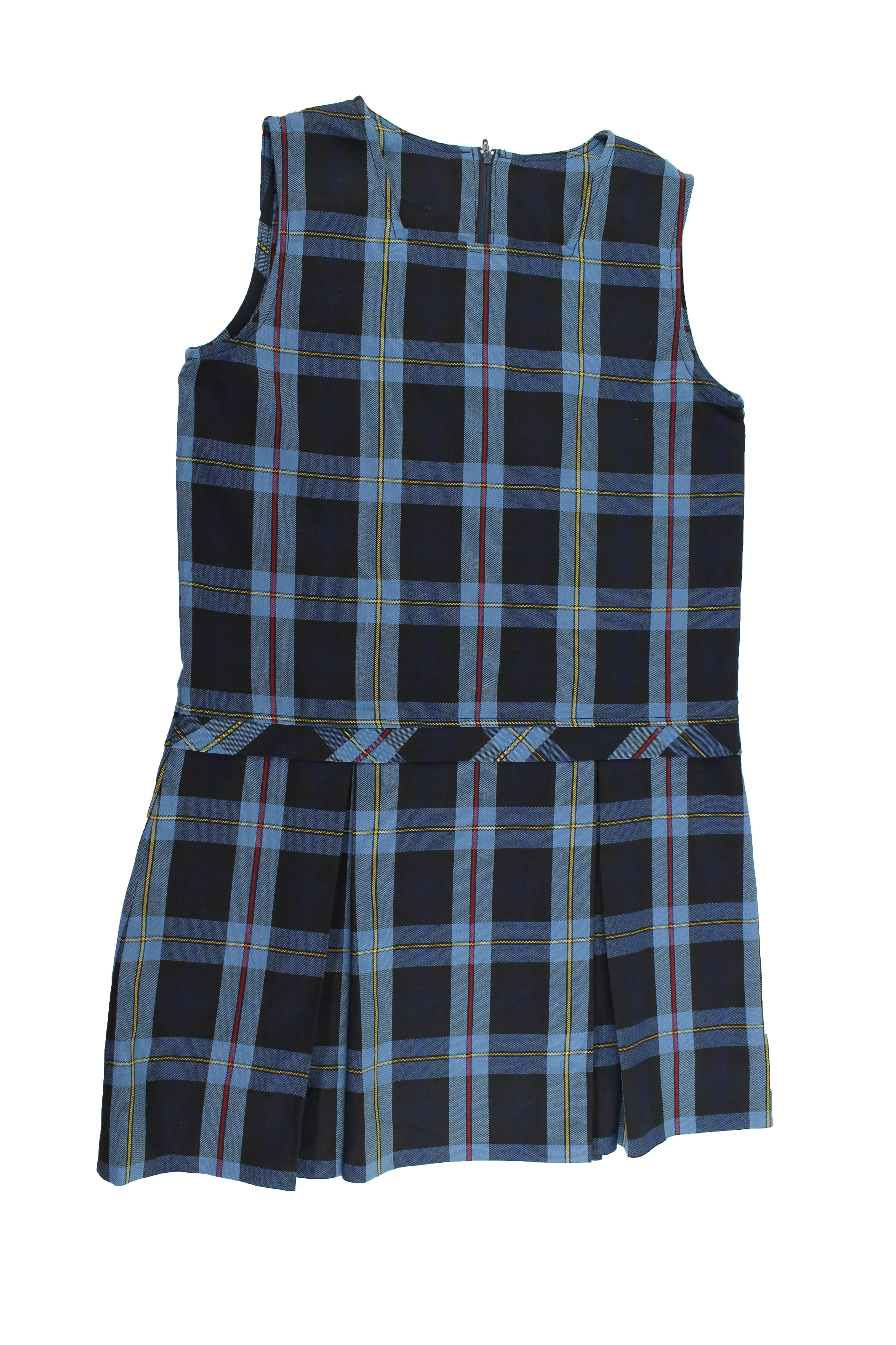 Jumper, Plaid #41 Square Neck Double Box Pleat Skirt