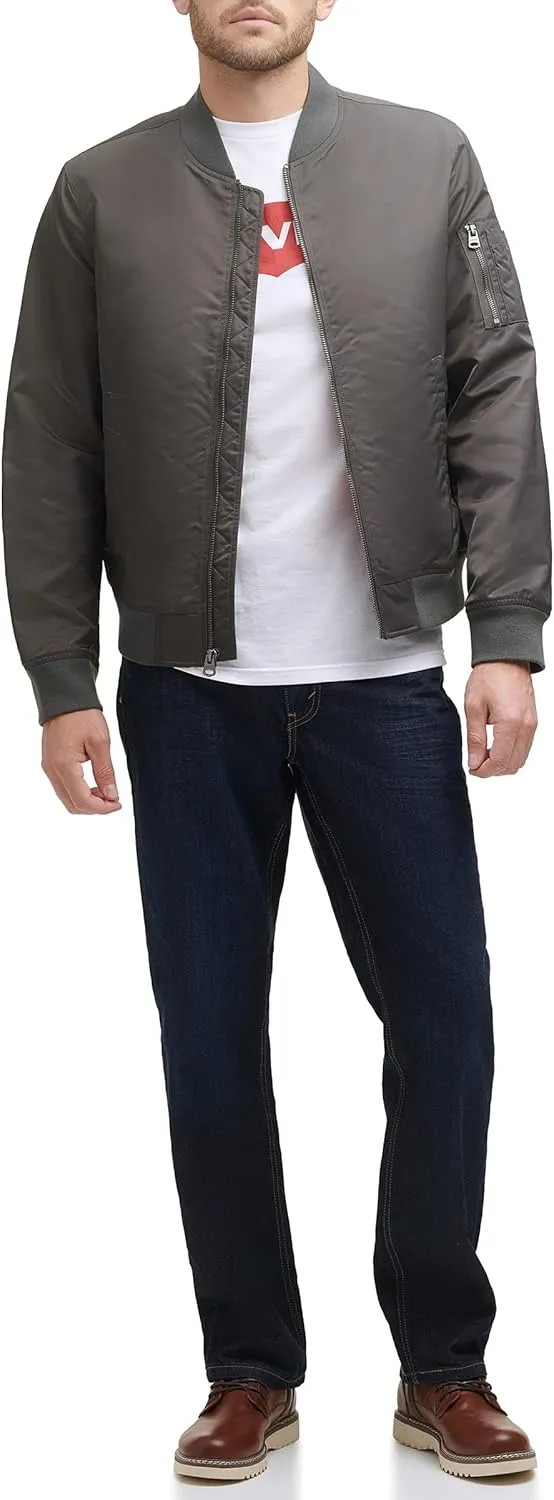 Levi's Men's Flight Satin Unfilled MA-1 Bomber Jacket