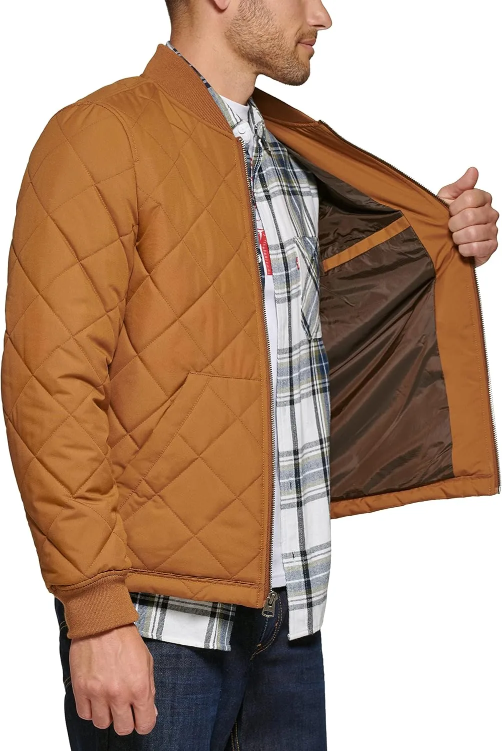 Levi's Men's Quilted Open Bottom Bomber Jacket