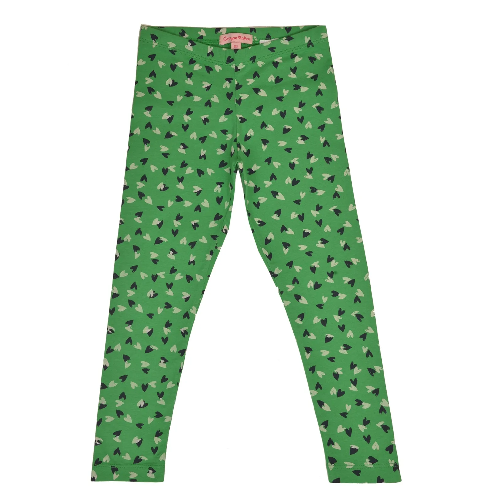 LockedUp Hearts Green Leggings