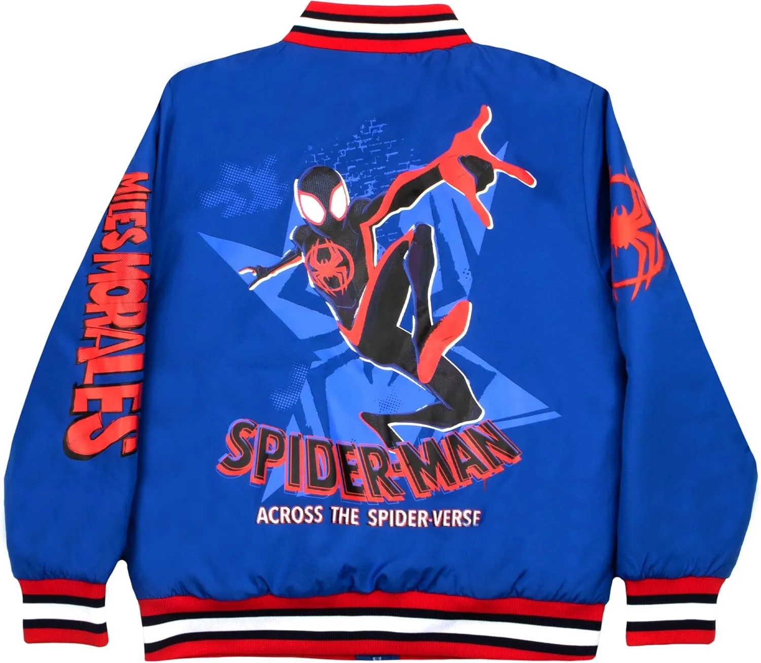 Marvel Superheroes Boy's Bomber Jacket - Spider-Man, Miles Morales, Black Panther, Ghost-Spider, Venom Bomber Jacket for Kids