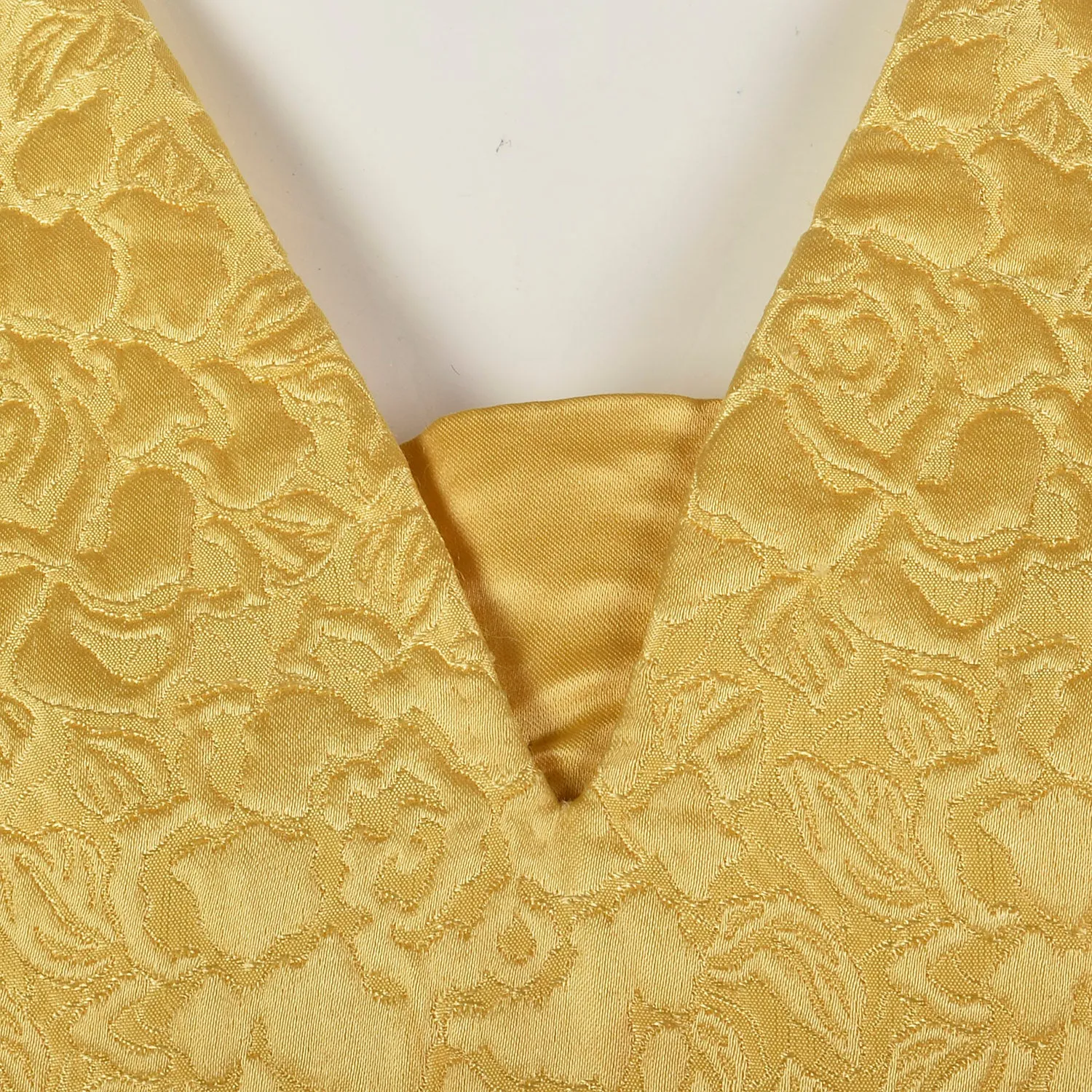 Medium Christian Dior 1960s Yellow Brocade Dress