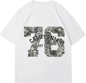 Men's Jersey T Shirts Graphic Short Sleeve Crew Neck Oversized Tees Drop Shoulder Casual Summer Tops