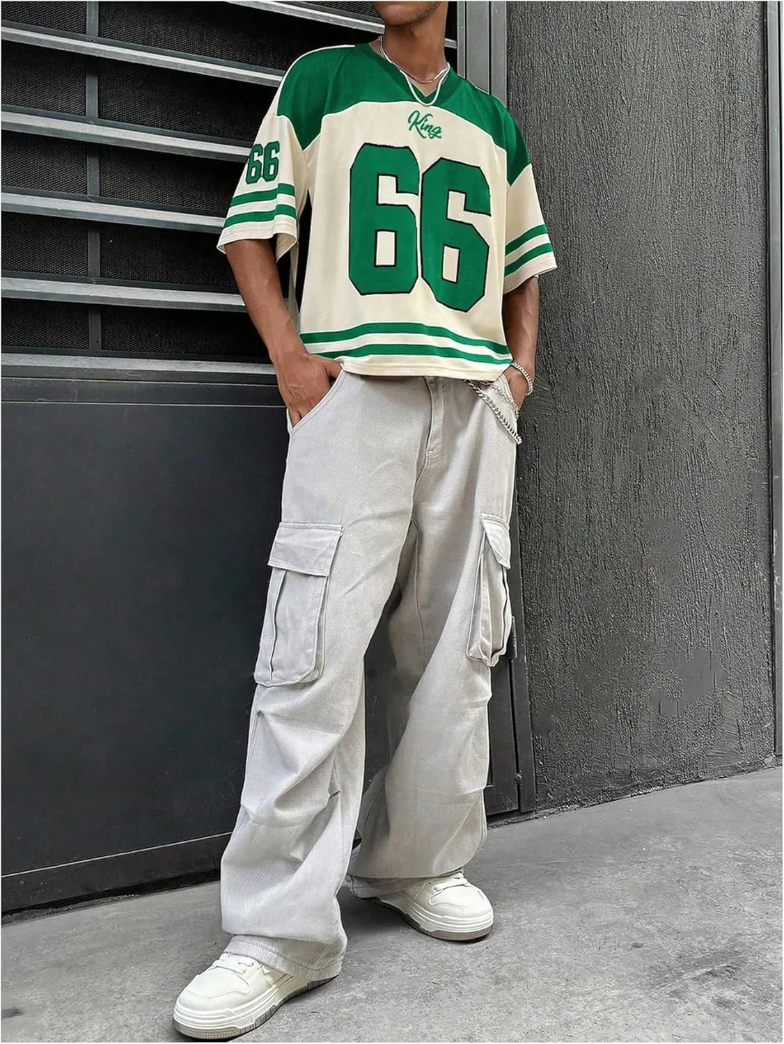 Men's Jersey Y2k Graphic T Shirt Oversized Number Short Sleeve V Neck Baggy Drop Shoulder Summer Tees Streetwear