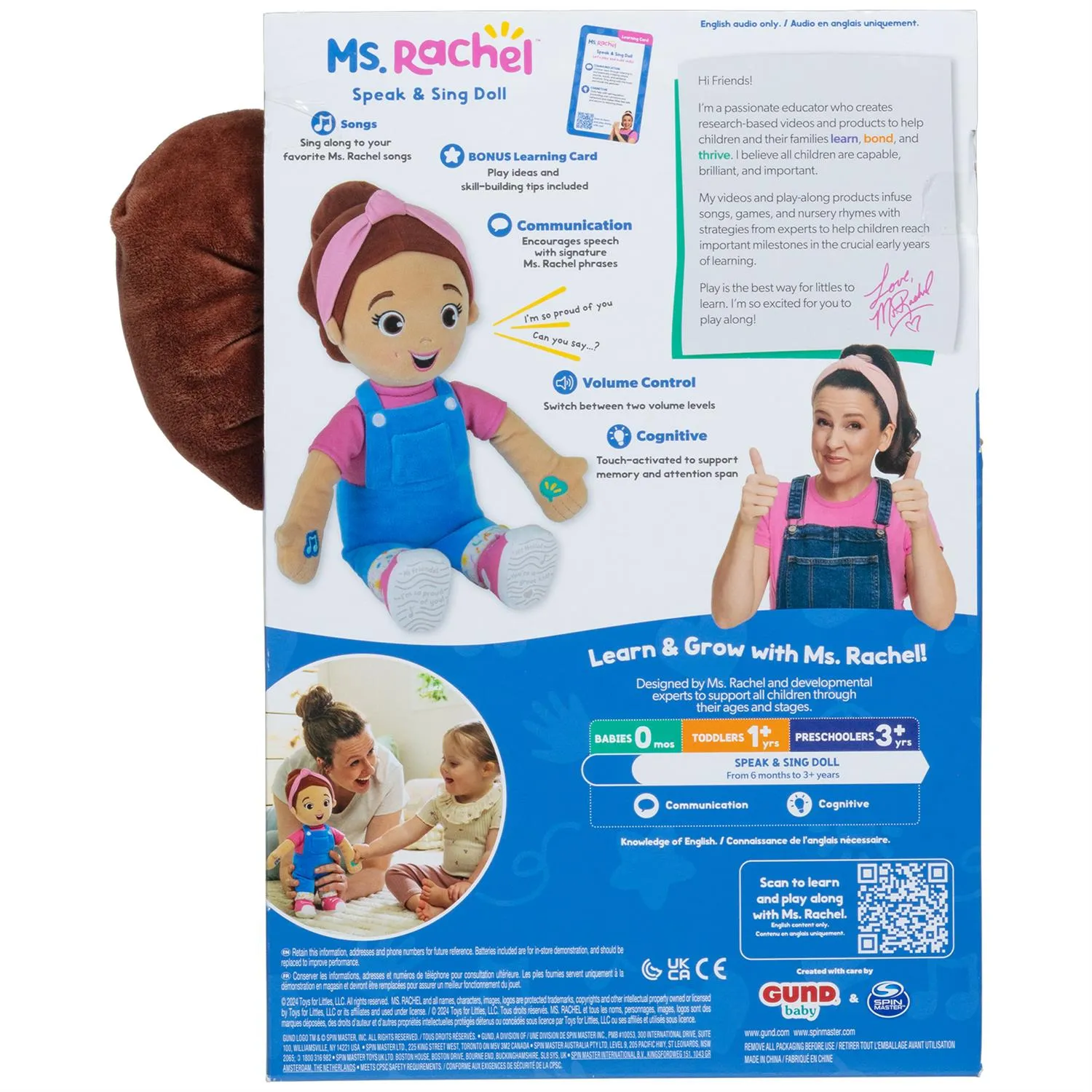 Ms. Rachel Speak And Sing Doll