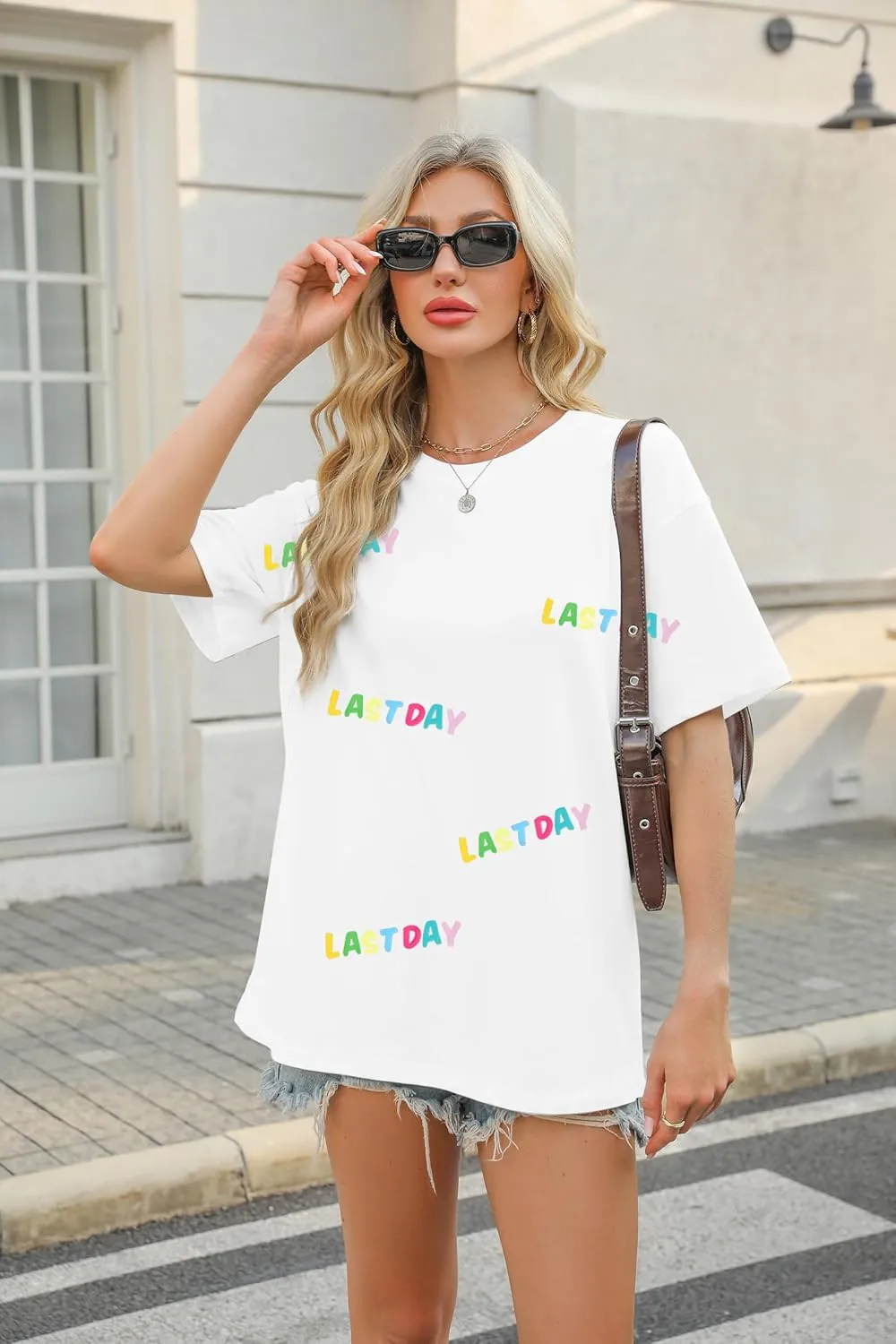 MYHALF Last Day of School Tshirt Oversized Teacher Life Shirt School Out Summer Shirt Happy Graduation Tee Appreciation Gift