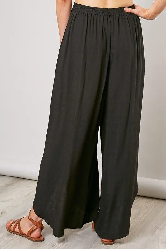Palazzo side slit pants.