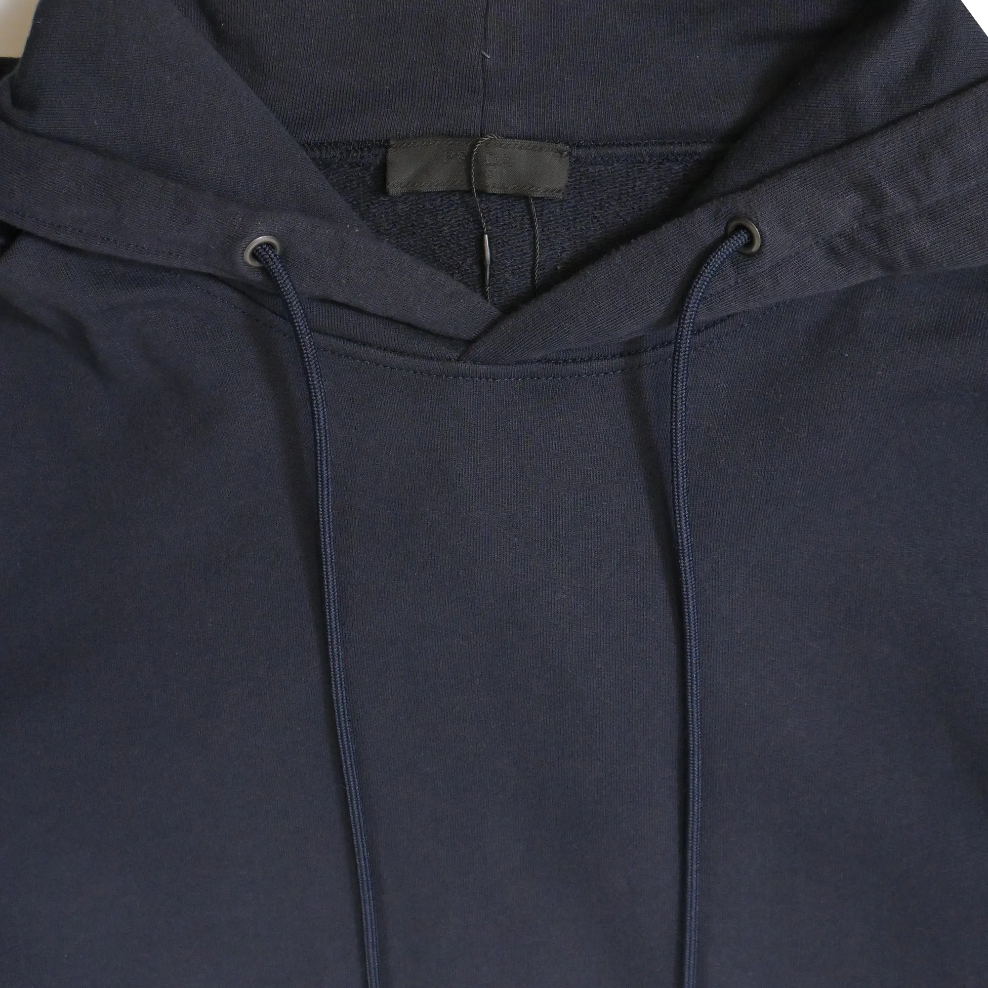 Prada Basic Hoodie Jacket in Navy Blue Cotton