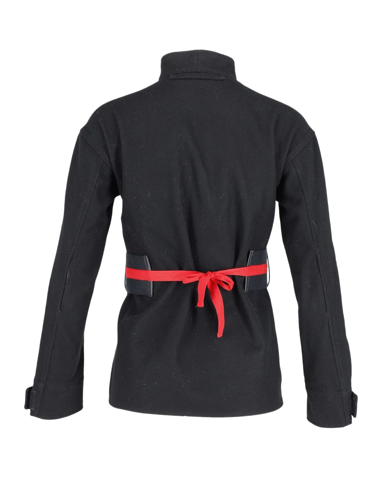 Prada Belted Jacket in Black Wool