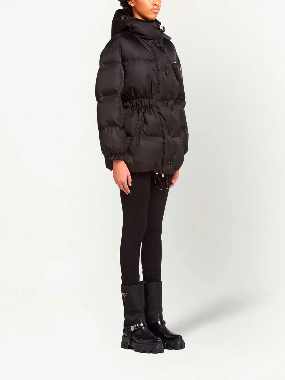 Re-Nylon pocket-detail puffer jacket
