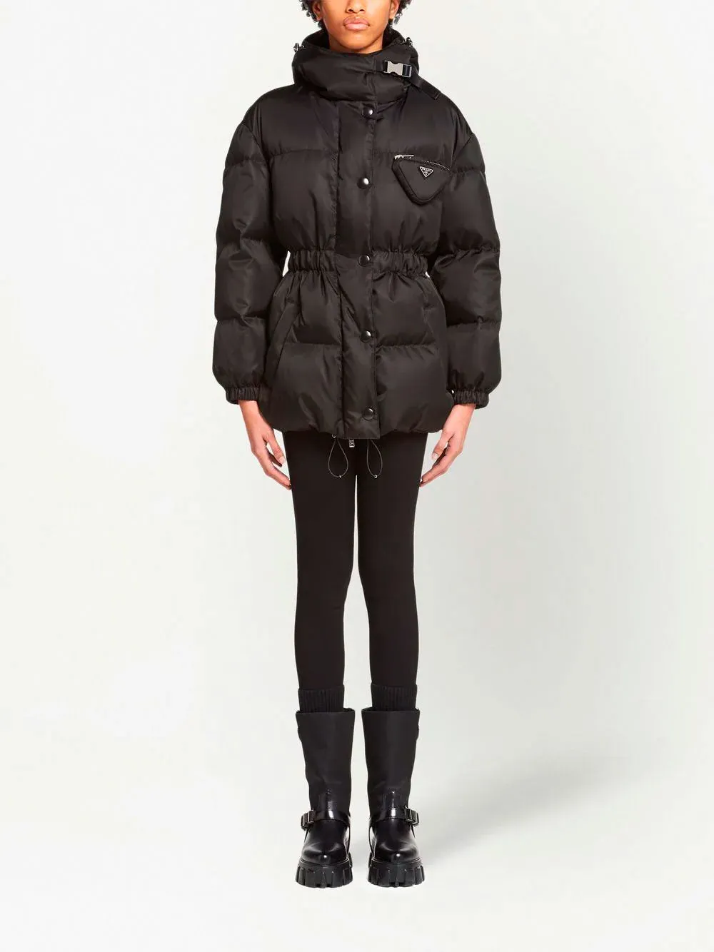 Re-Nylon pocket-detail puffer jacket