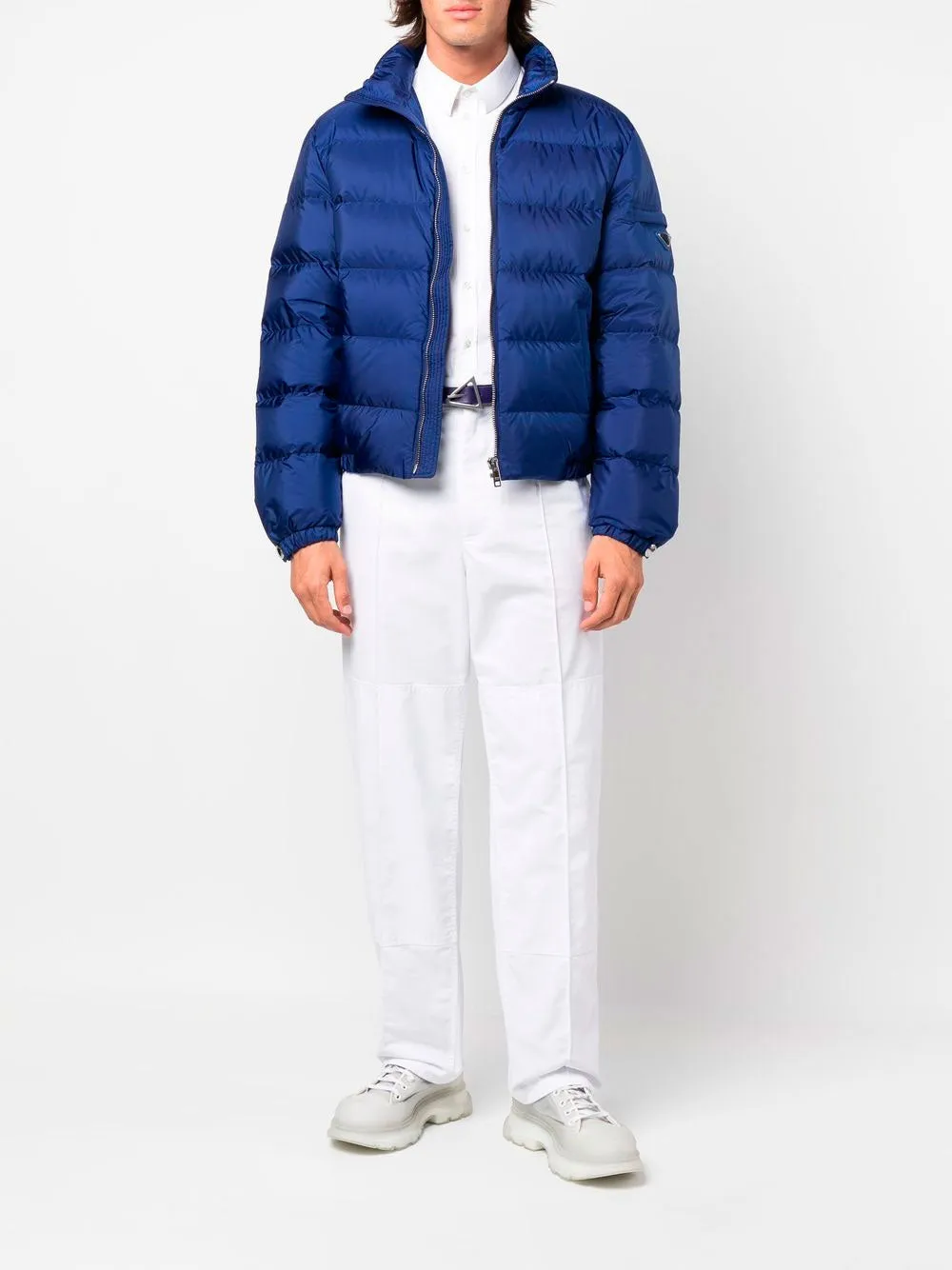 Re-Nylon short puffer jacket