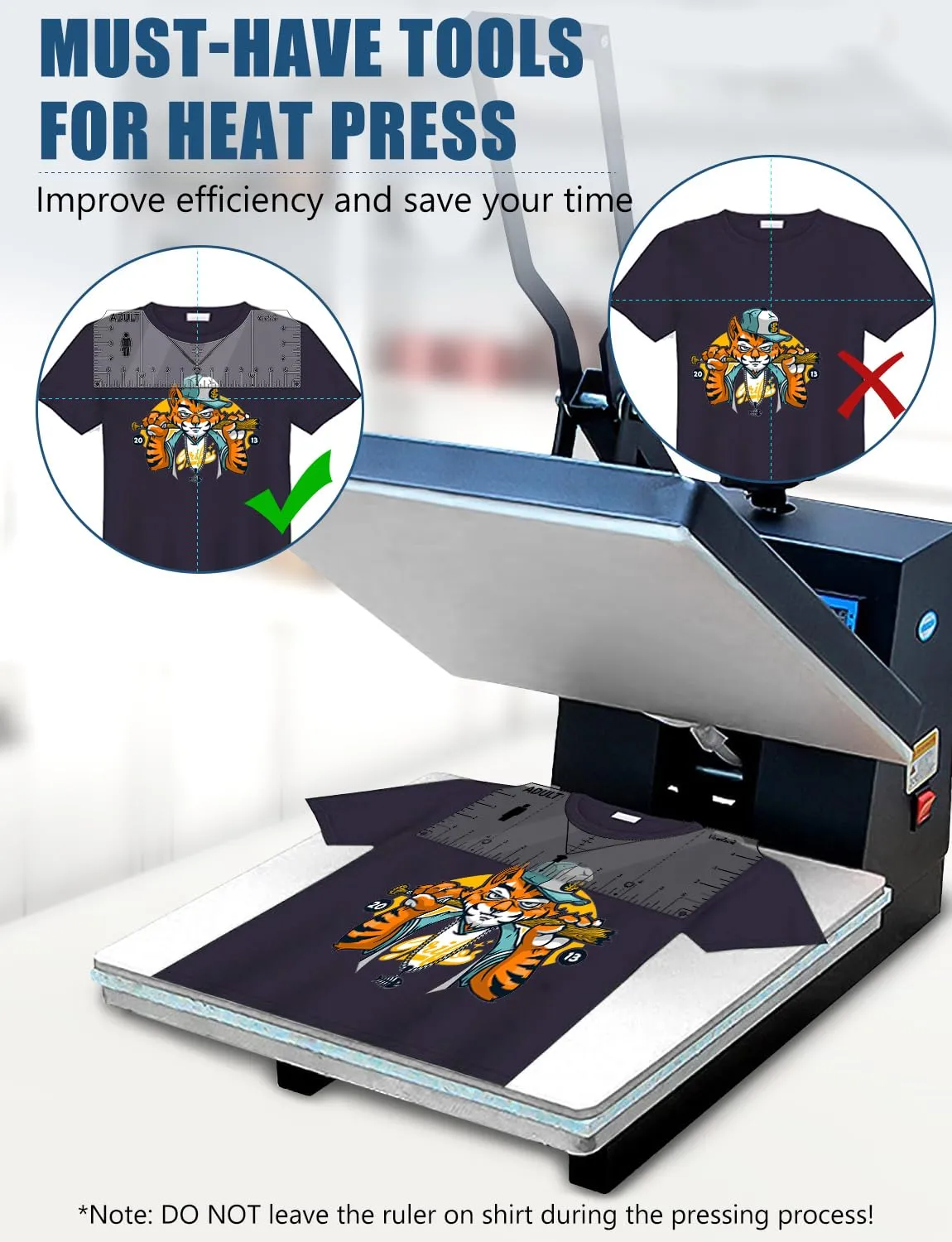 Tshirt Ruler Guide Vinyl Alignment, Shirt Measurement Tool Placement Center Desgins DTF Template Left Chest Logo Pocket, Accessories for Cricut Heat Press Sublimation Iron on HTV Heat Transfer Vinyl