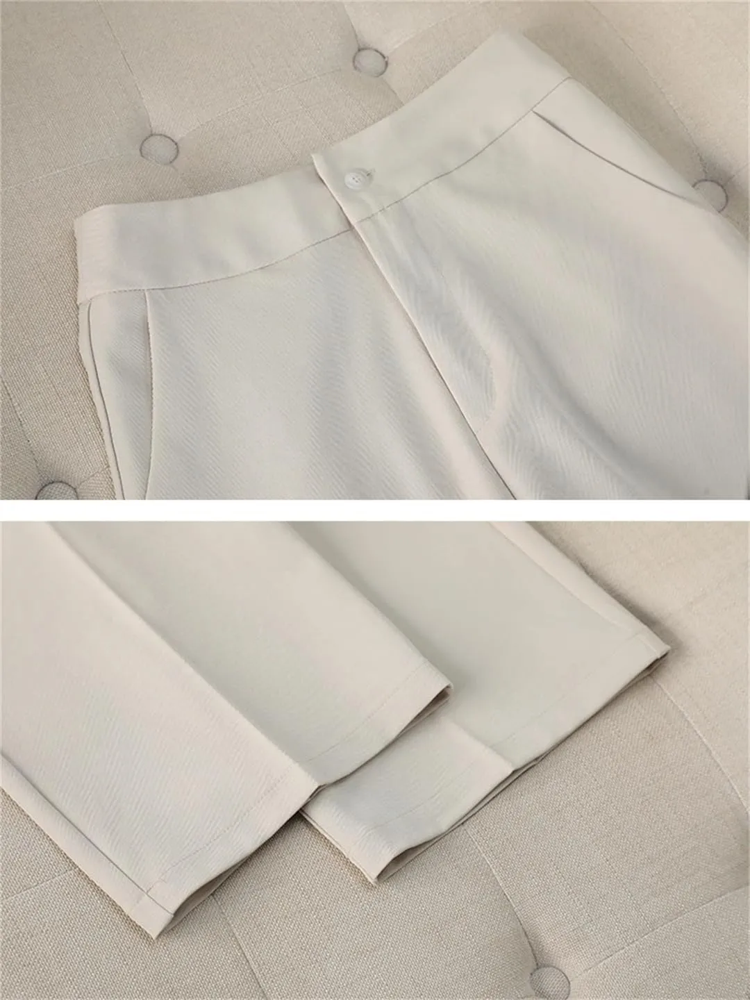 Women 2 Piece Blazer Outfits Sleeveless Blazer Vest Trouser Two Pieces Set Office Work Wear