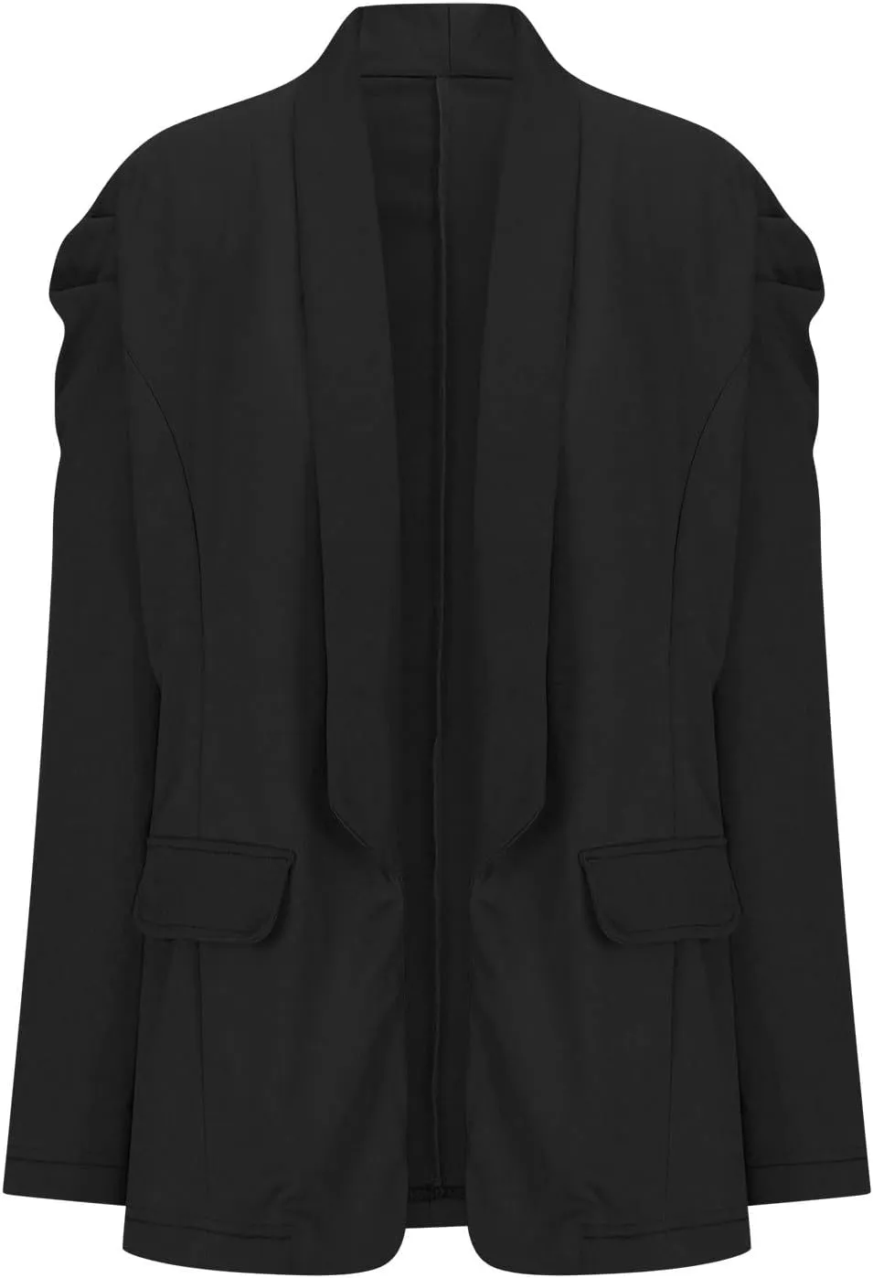 Women's Dressy Blazer Open Front Blazer Plus Size Business Casual Cardigan Blazer Puff Sleeve Blazer Jacket Outerwear