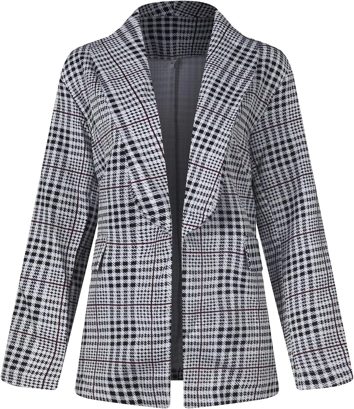 ZEFOTIM Blazers for Women Winter Fashion Plus Size Striped/Plain Coat Lightweight Trendy Casual Blazer